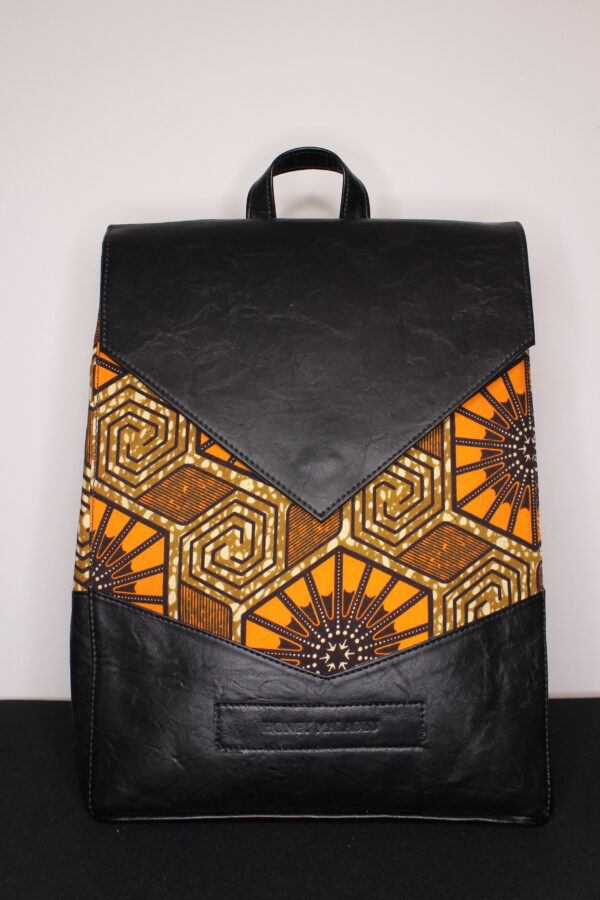 Large Ankara Bag (Orange/Brown)